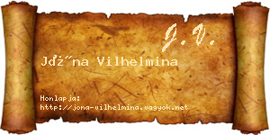 Jóna Vilhelmina névjegykártya